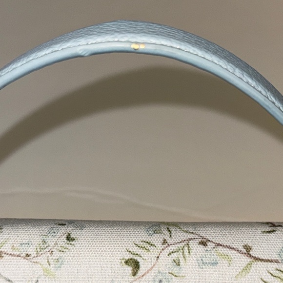 Ariel Okin X Neely & Chloe Floral Top-Handle Shoulder Bag in Light Blue - Picture 11 of 12